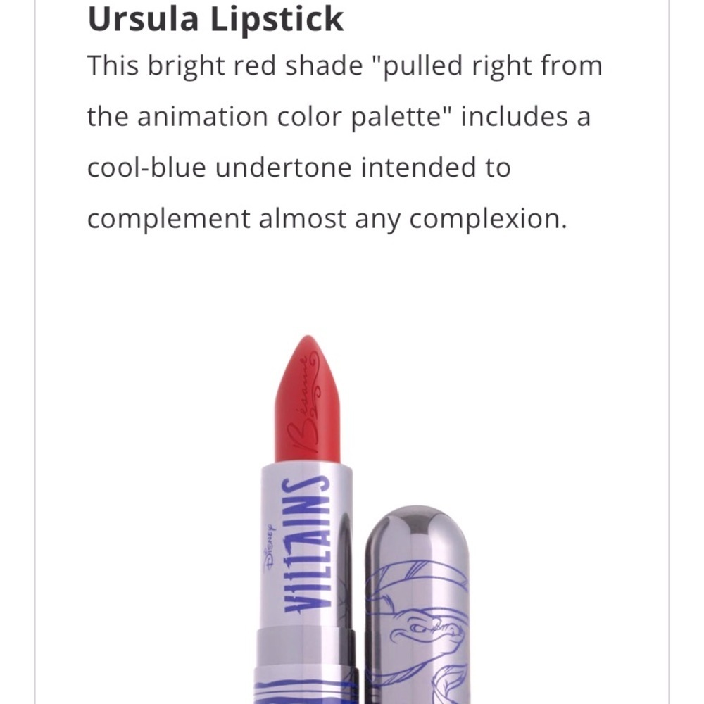 Besame cosmetics ursala villains lipstick NIB Disney rare makeup spring beauty